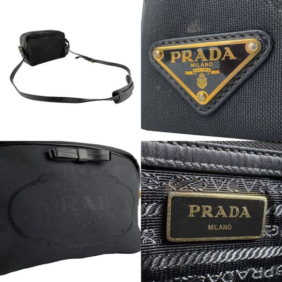 Prada Shoulder Bag with Logo Jacquard - Picture 10 of 10